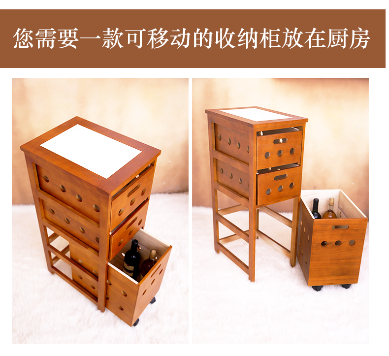 Bữa ăn Địa Trung Hải tủ bên rắn tủ gỗ bếp tủ lưu trữ tủ phòng khách Tủ rượu Bắc Âu tối giản hiện đại - Buồng tủ nhựa cho bé