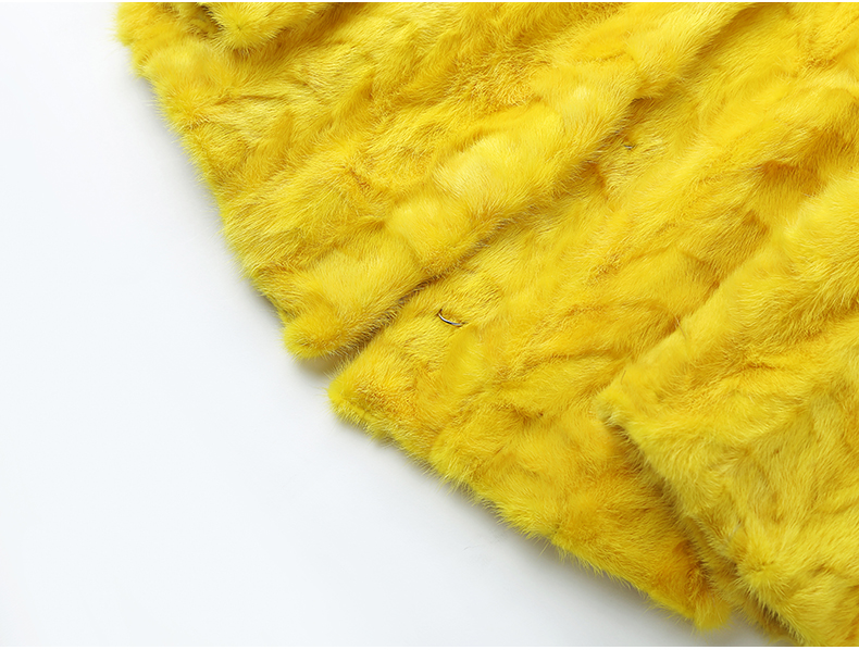 Papo Shidi 2018 mùa xuân mới Haining mink fur cỏ ladies vòng cổ Slim chắp vá coat jacket áo khoác lót lông cừu nữ