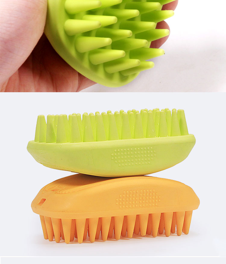 Bàn chải chó tắm bàn chải mèo mèo viền vàng samoyed lược chải để chải chó lớn - Cat / Dog Beauty & Cleaning Supplies 	lược chải lông cho mèo lông ngắn