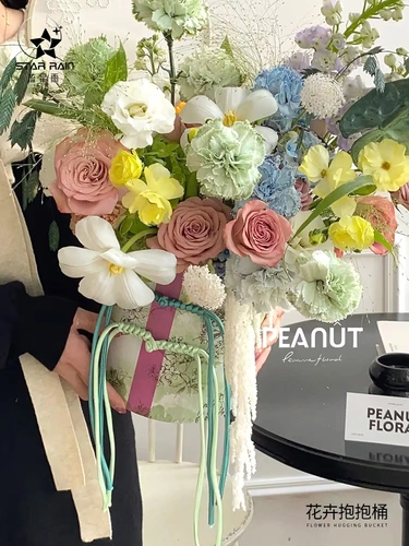 Новый китайский стиль каллиграфия каллиграфия Объятие китайская ветряная цветочная упаковочная коробка цветочная коробка подарочная коробка цветочная цветочная коробка