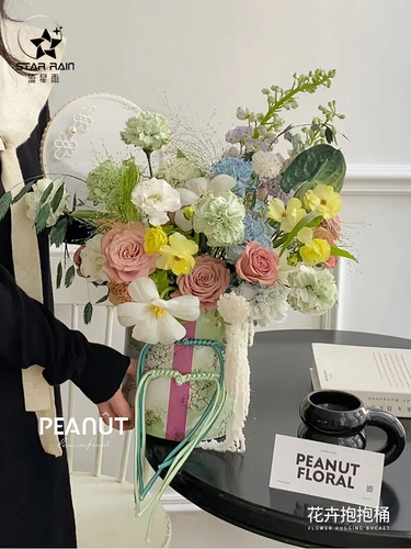 Новый китайский стиль каллиграфия каллиграфия Объятие китайская ветряная цветочная упаковочная коробка цветочная коробка подарочная коробка цветочная цветочная коробка