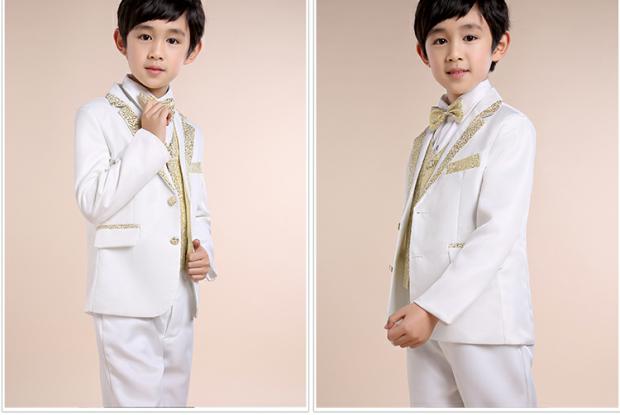 Trẻ em ăn mặc hợp xướng sinh viên phù hợp với hoa cô gái phù hợp với vest cậu bé lớn áo gile bé trai