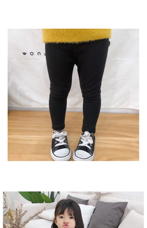 Quần bé gái cộng với quần legging nhung mùa đông 2018 phiên bản mới của Hàn Quốc cho bé gái mặc một chiếc quần nhung 1-3 tuổi 2 tuổi quần lót lông bé trai