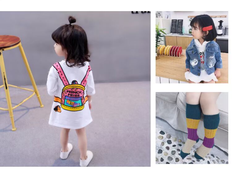 Váy bé gái mùa xuân và mùa thu mới phiên bản Hàn Quốc của bé gái váy cotton dài tay bé công chúa đầm bé gái 1-3 tuổi 4 mùa thu váy trẻ em đẹp