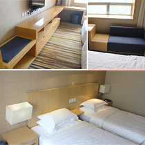 Express Hotel double standard room bed rental house bedside backrest board hostel apartment hotel complete set of hotel furniture