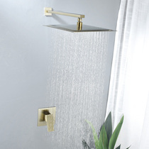 Fassuso concealed shower head gold embedded in wall type stainless steel concealed shower nozzle square shower set