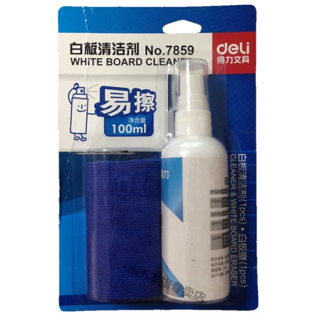 Bộ lau dọn bảng trắng 7859 Bộ dụng cụ dọn dẹp văn phòng Whiteboard Care Liquid Cleaner Cleaner - Phụ kiện chăm sóc mắt