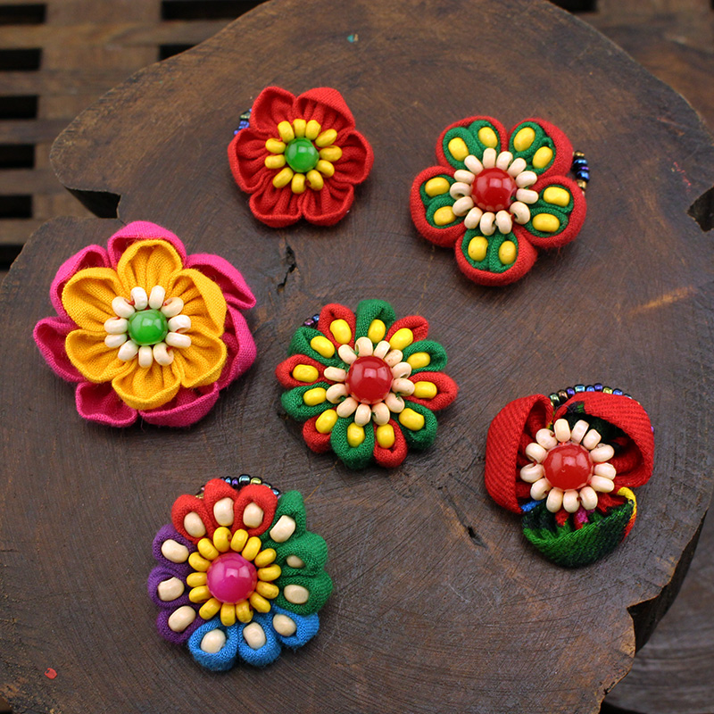 Trang sức nhẫn nữ ngón trỏ điều chỉnh cá tính sinh viên trang trí nhẫn dân tộc handmade hoa ban đầu phụ kiện nhỏ nhan nam