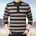 Mùa thu và mùa đông nhung áo sơ mi nam nửa cao dây kéo áo len dày áo len cashmere quần jean nam ống rộng Áo len Cashmere