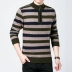 Mùa thu và mùa đông nhung áo sơ mi nam nửa cao dây kéo áo len dày áo len cashmere quần jean nam ống rộng Áo len Cashmere