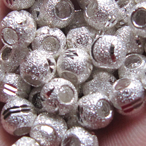 S990 pure silver accessories frosted silver accessories DIY transfer beads silver beads pure silver beads pure silver matching beads