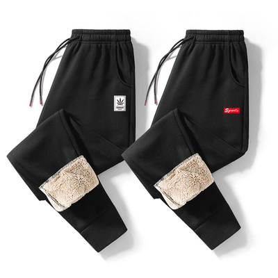 男士运动裤子宽松加绒加厚2020新款