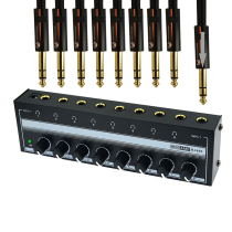 Large three-core headphone 6 35 socket one point eight 8-way headphone monitoring distributor frequency division 6 5 stereo ear points