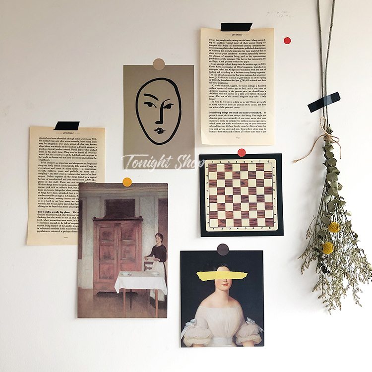 Tonight Shop Mattis Brief Lukewarm Wind Art Retro Ins Cards Wall Decoration Photo Props