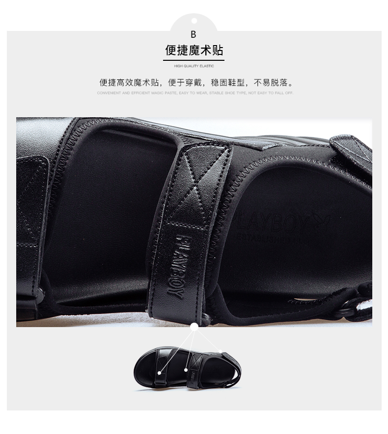 Playboy sandal nam 2018 hè mới giày nam đế xuồng thoáng khí phiên bản Hàn Quốc của xu hướng sandal cá tính shop giày