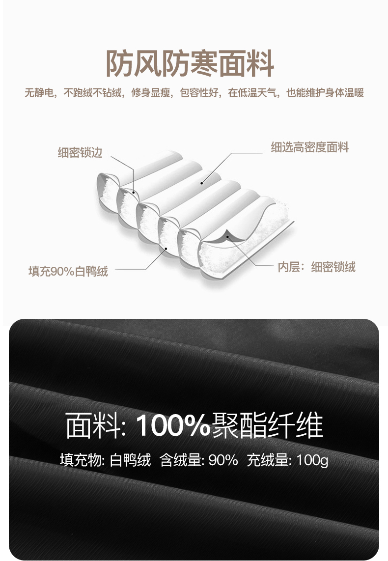 STAVA斯得雅 男士立领加厚羽绒服 90%含绒量 防泼水面料 图6