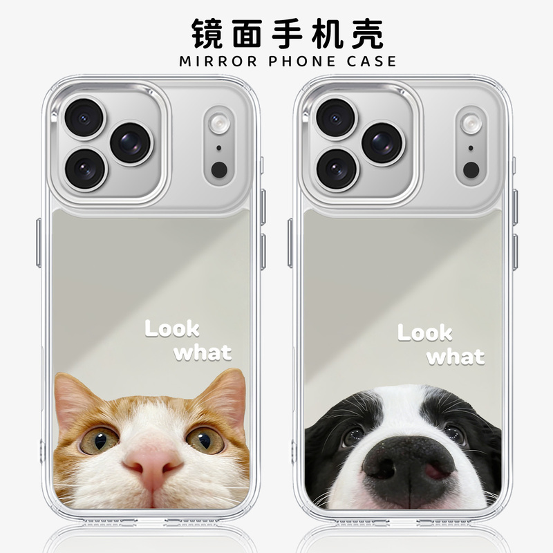 Suitable for iPhone 17 Pro Max, Apple 16, 15 Plus, 14, 13, 12, 16 Pro Phone Cases with Mirror Surface, Magnetic Attraction, Niche, High-End Feel, New Style for Couples