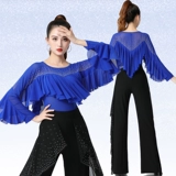 Новое танцевальное платье Гитты Летнее сетевая латино -танце