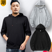 Cotton sweatshirt men hooded spring and autumn pure color tide students 2021 New thin autumn men hoodie couple coat