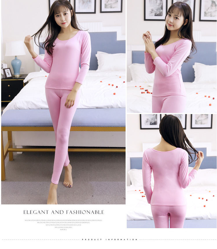 Đồ lót nữ mỏng phần cộng với nhung phù hợp với mùa đông Slim size cơ bản cotton sinh viên mùa thu quần dài quần dài modal đồ bộ nam