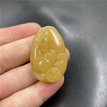 Huaxia Meryu Natti yellow Dragon Jade Fu Su Ruyi Pendant Bat Penant