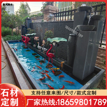 Stone Water Curtain Wall Water Wall Water Wall Screen Swing Piece Stone Large Genguan Waterfall Courtyard Feng Shui Wall Landscape Partition Wall