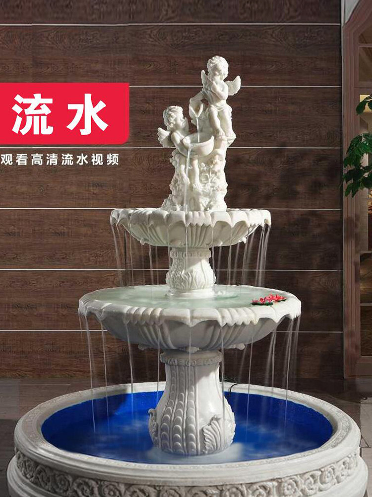 European fountain water feature Outdoor courtyard Fish pond Water floor craft gift decoration Courtyard decoration large landscape ornaments