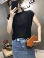 Летняя приталенная трикотажная приятная телу футболка, европейский стиль, в корейском стиле