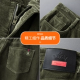 Утепленные бархатные вельветовые демисезонные штаны для отдыха, увеличенная толщина, свободный прямой крой