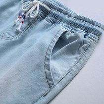 Jeans boys 2020 Summer thin trend loose straight casual nine long pants Youth light pants