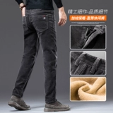 Утепленные бархатные вельветовые демисезонные штаны для отдыха, увеличенная толщина, свободный прямой крой