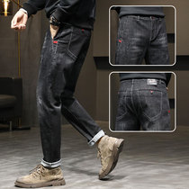 Mens pants Joker trend handsome loose Japanese autumn autumn dark loose small feet young mens jeans