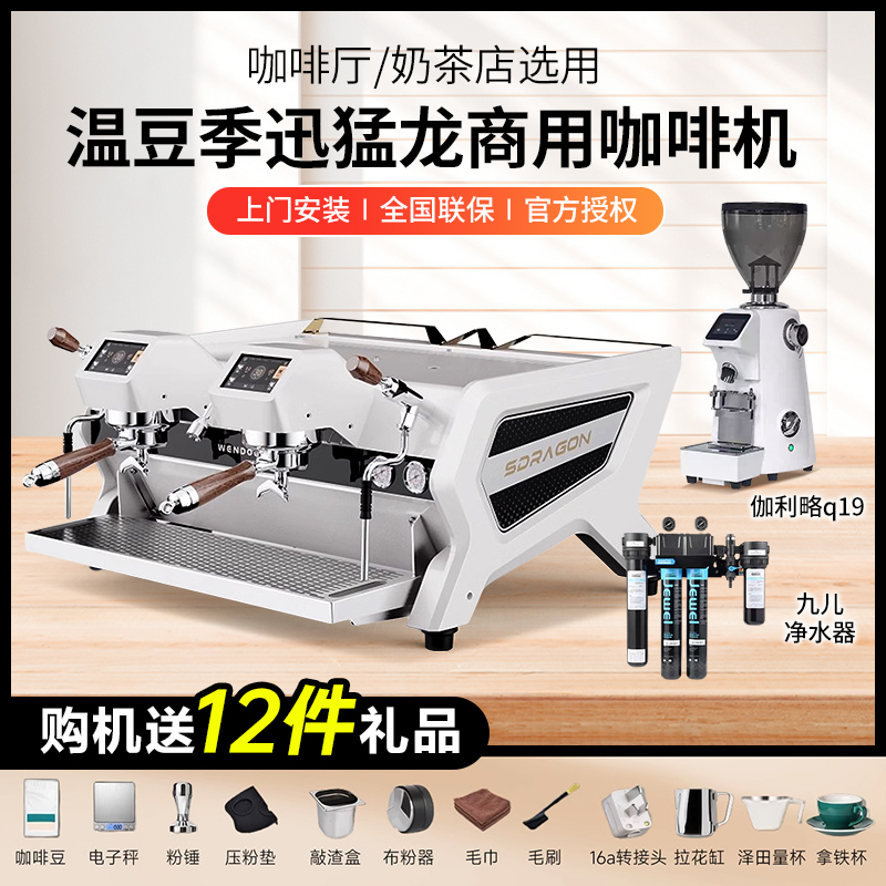 Wendougee Wendougee Velociraptor Coffee Machine Italian Semi-Automatic Commercial Single-Head Double-Head Electric Control Sdragon