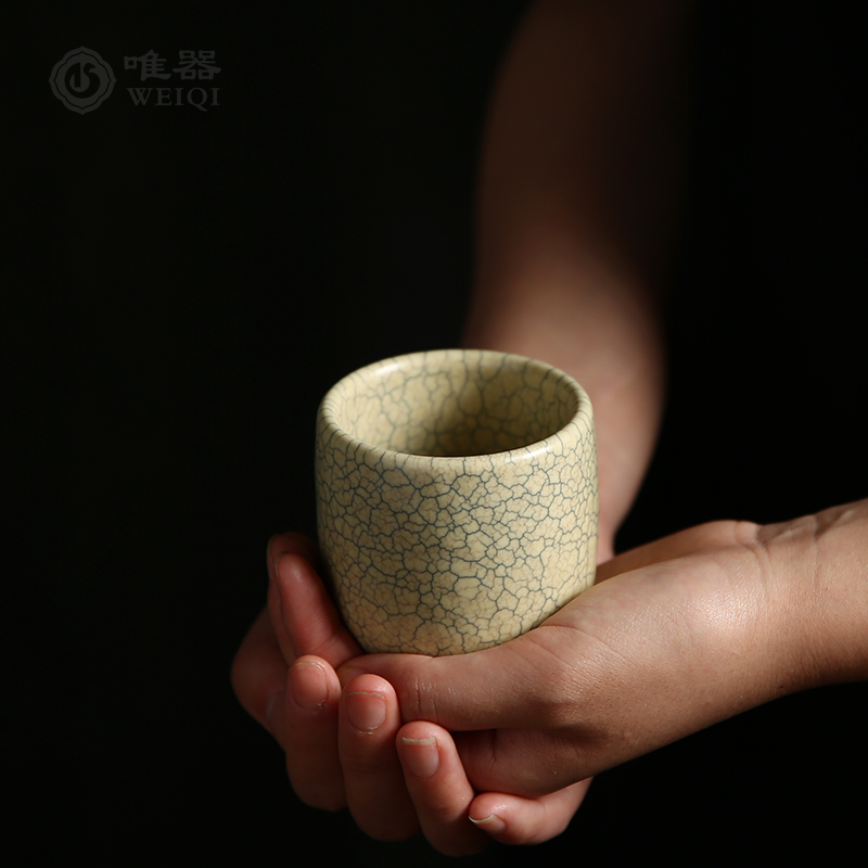 Meritocracy Pure Porcelain Pure Hand Chuo Kiln Pint Tea Cup Wu Jun Ink Plum Blossom's Plum Tea Cup