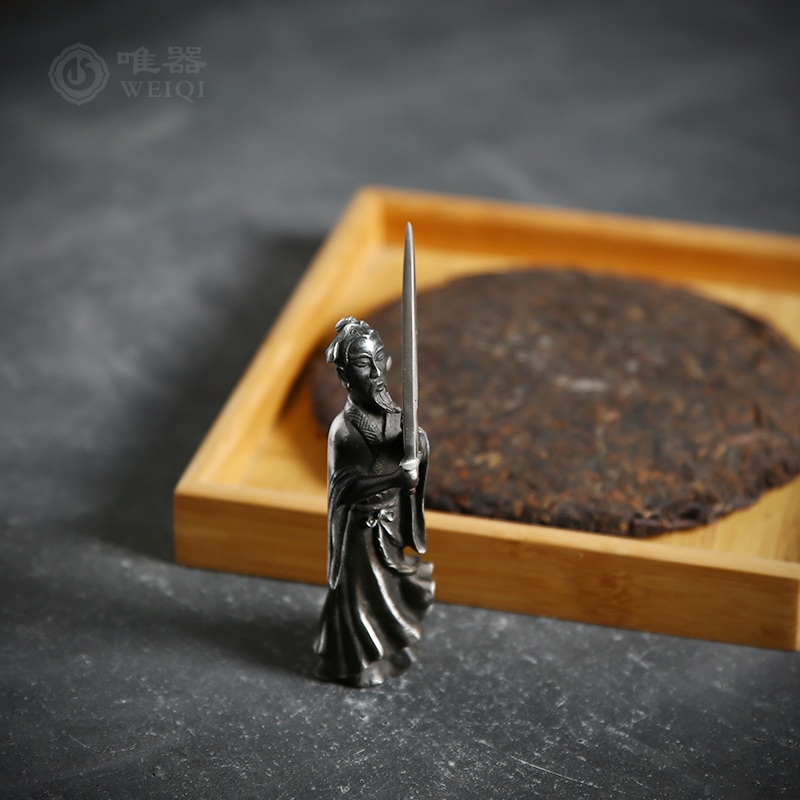 Materialist ancient Farah cast stainless steel tea knife Pu-erh tea needle upscale tea cone Gongfu Tea Road accessories Eumetallurgy tea needle