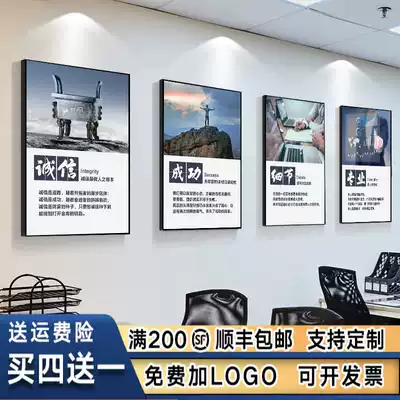 Office decoration painting company corporate culture wall hanging painting conference room corridor wall inspirational slogan framed mural