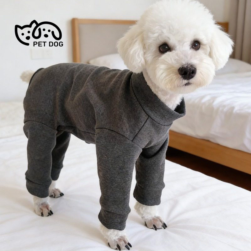 Dog Base Layer Shirt, Pure Cotton, Four-Legged, Belly-Covering Pet Pajamas, Small Dog Pet Clothes, Teddy, Bichon, Extended Leg Clothing