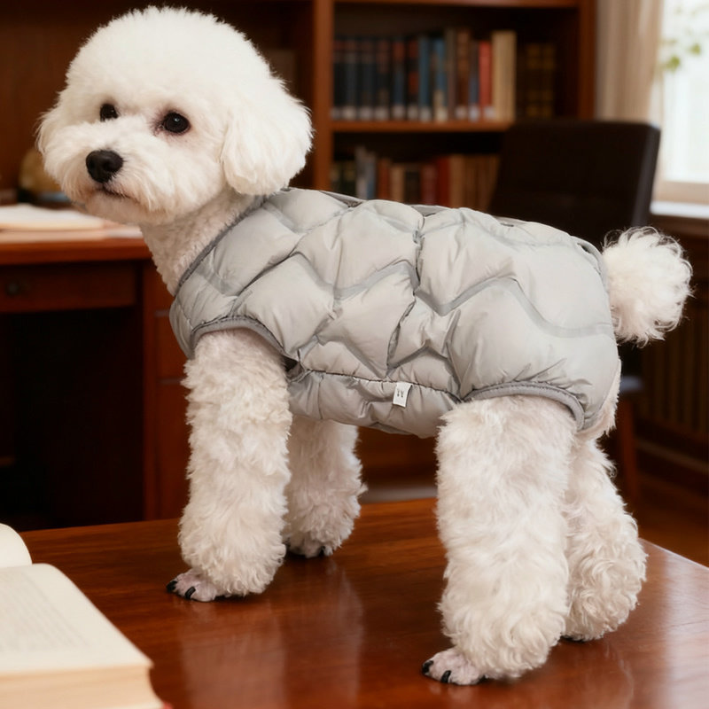 Dog down Jacket Vest Winter Warm Pet Small Dog Teddy Bichon Cat Clothes Puppy Belly-Covering Cotton Coat