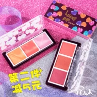 Bà Judydoll Orange Lucky Balloon Series Tri-color Mousse Blush Rouge Trang điểm màu nude Tự nhiên Trắng má hồng peripera