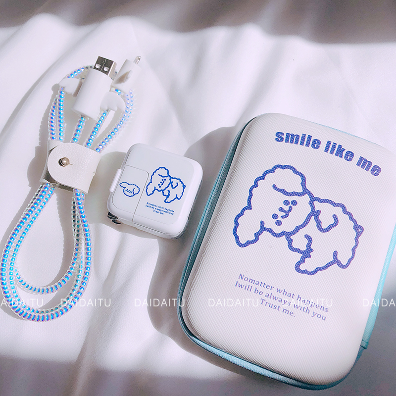 Apple tablet is suitable for mini5 air3ipad2019 charger protective cover data cable anti-collision strip paper bag