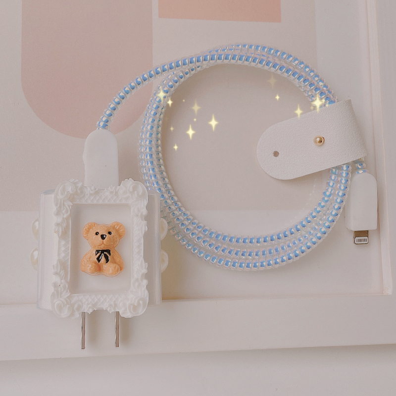 Apply Apple 12 data line protective sleeve ipad2020 charger transparent protection shell 20w quick filling head 11promax