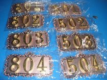 Three-digit bronze European style house number House card house number dormitory house house card house number