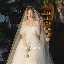 Dear White Veil Yunshuang Retro Lace Main Wedding Dress Heavy Industry Long Wedding Large Trailing Tiara