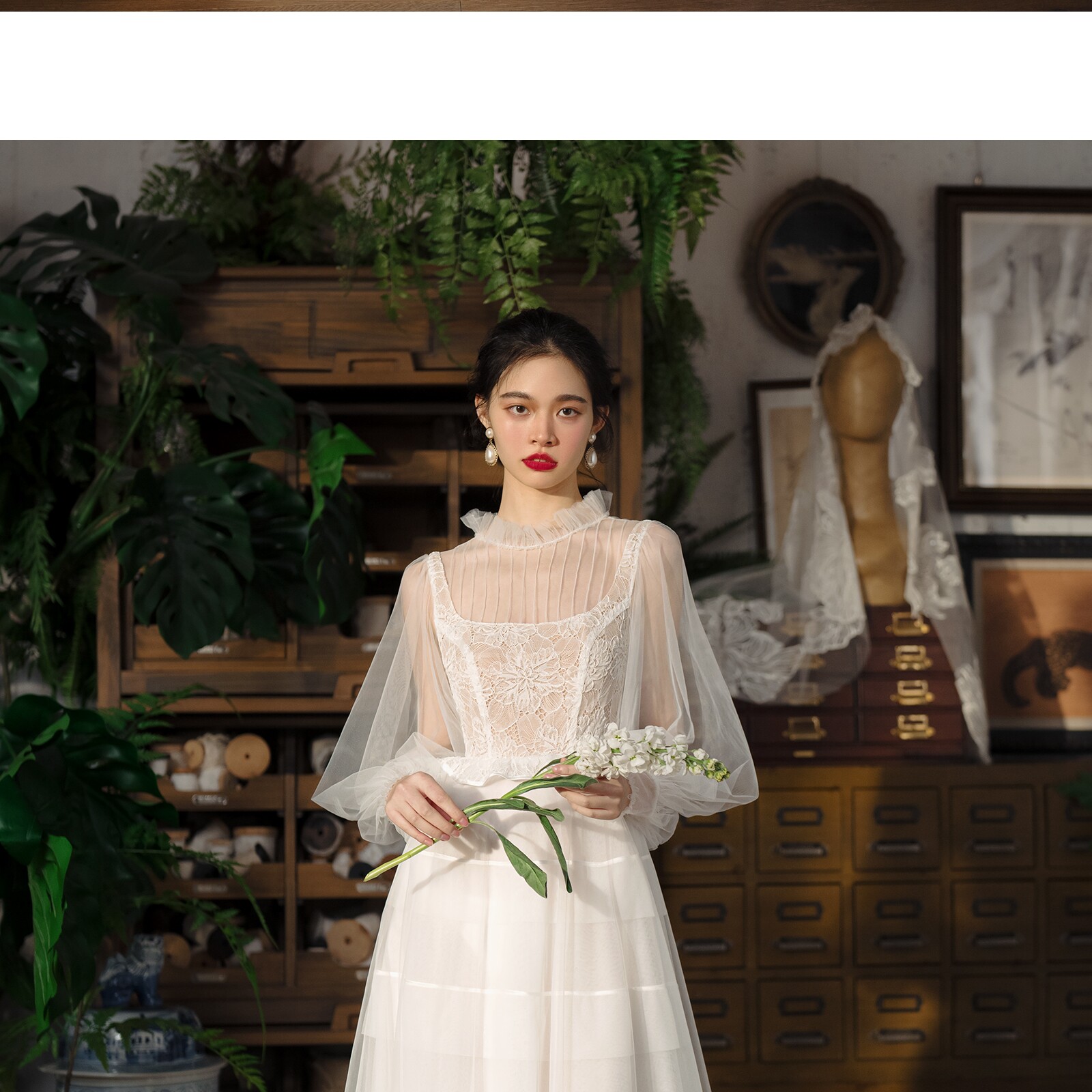 Ретро дизайнерское свадебное платье для невесты, оригинальная кружевная длинная юбка, французский стиль, А-силуэт 