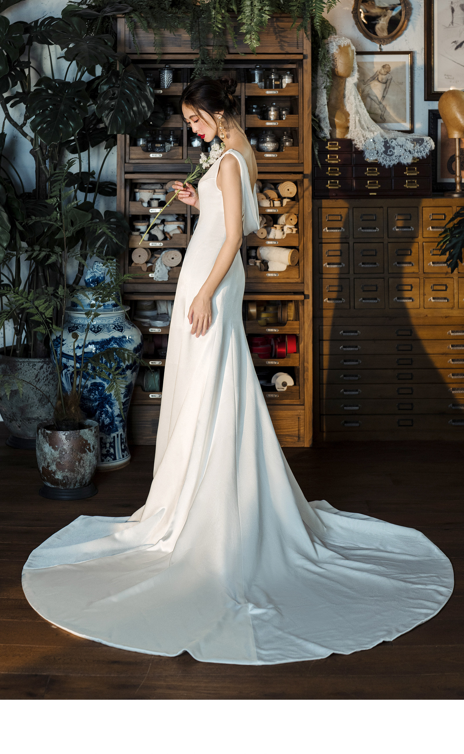 Элегантное белое свадебное платье для невесты, длинная юбка, французский стиль, крой «рыбий хвост», с открытой спиной, открытые плечи 