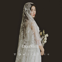 Dear White original Sea of clouds retro new wedding wedding dress Korean lace long bridal veil