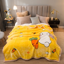  Raschel blanket quilt 8 kg winter blanket Coral velvet flannel double-layer single dormitory student blanket mattress