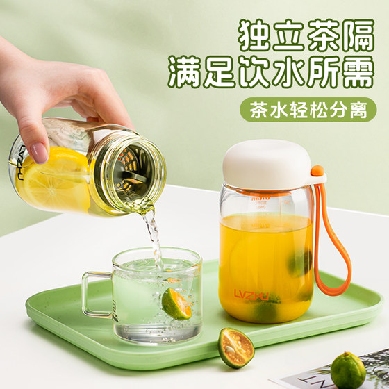 绿珠水杯女生夏天新款高颜值随手杯耐高温tritan小巧学生便携杯子