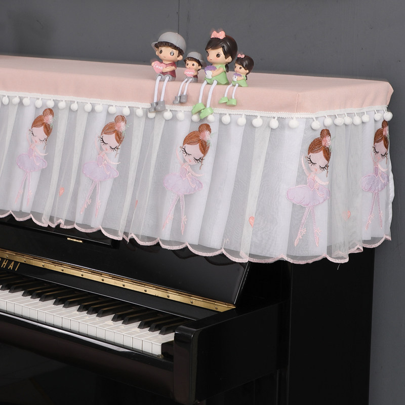 Ballet Girl Piano Hood Dust-Proof Piano Cover Full Hood Upscale Princess Lace Half Hood Piano BougebouNordic