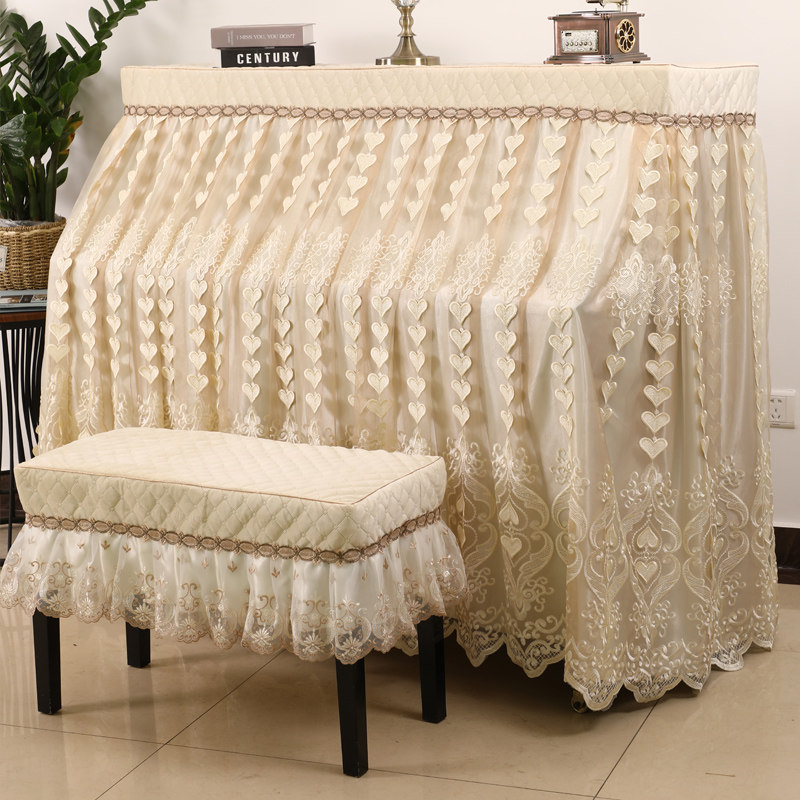 Eurostyle Piano Hood Full Hood High-end Dust Cover Princess Piano Cover Half Hood Modern Minima Light Luxurious Cover Cloth Sunscreen